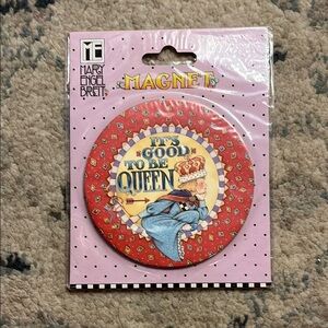 Mary Engelbreit Red Vintage-Inspired Magnet - It’s Good To Be Queen